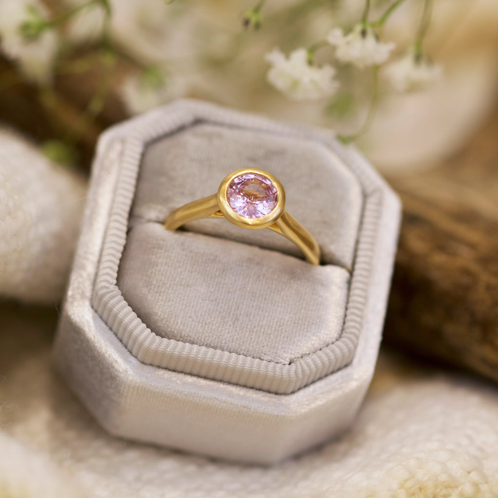 Studio W&H Pink Sapphire Custom Engagement Ring